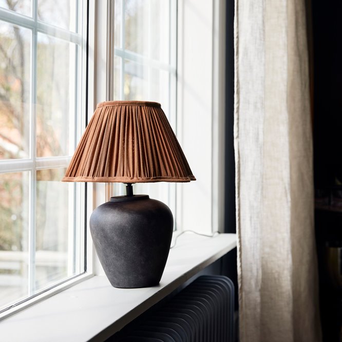 Czarna lampa stołowa ceramiczna Lilly PR Home